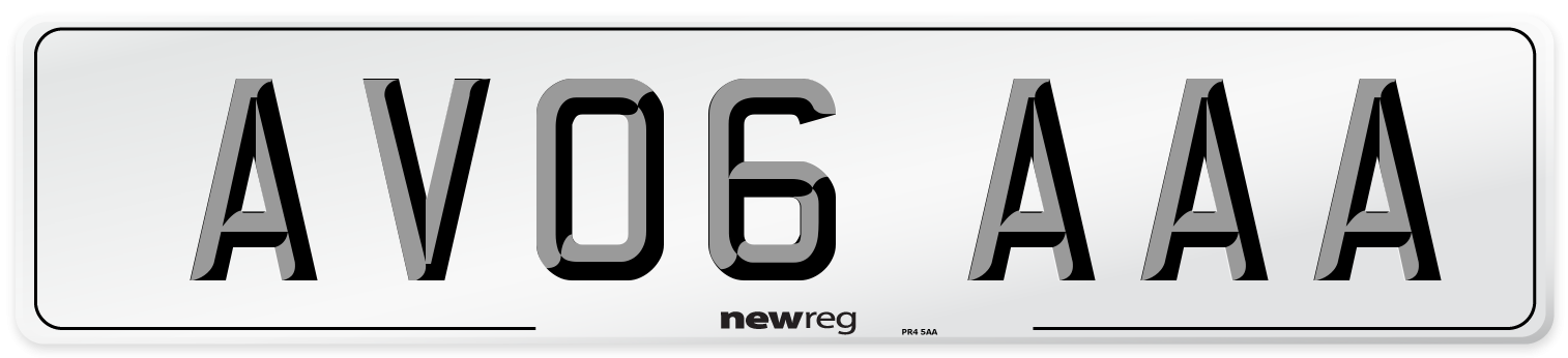 AV06 AAA Number Plate from New Reg